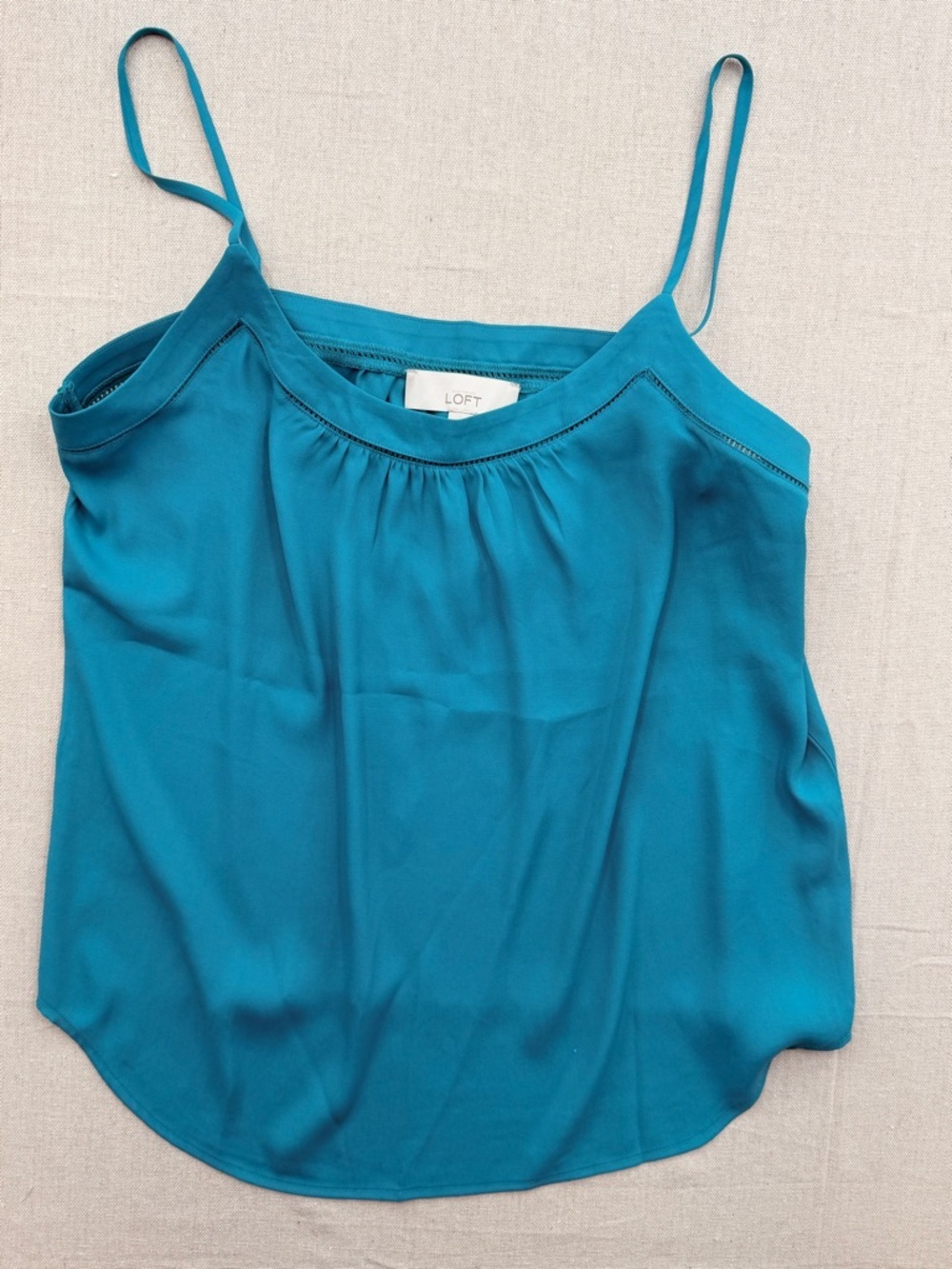 LOFT Teal Spaghetti Strap Camisole Top NWT